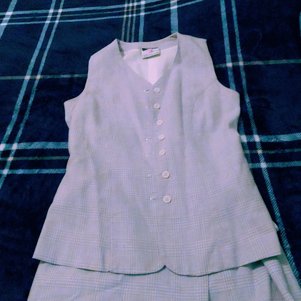 Light gray Plaid vest